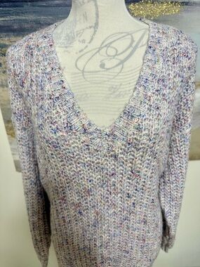 🥳TORRID Bulky Knit V-Neck Sweater, Multicolors, Size 2X